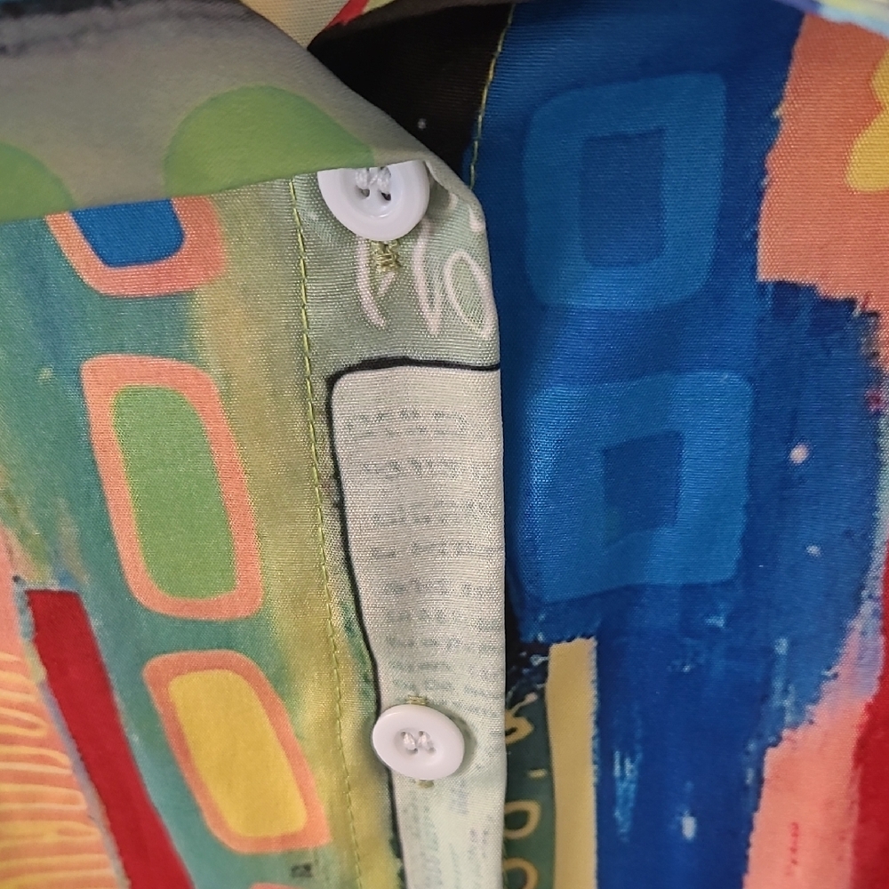 Colorful Abstract Women's Blouse - Picture 2 of 8